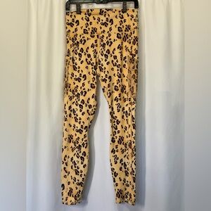 Fabletics Yellow & Black Leopard PowerHold Leggings